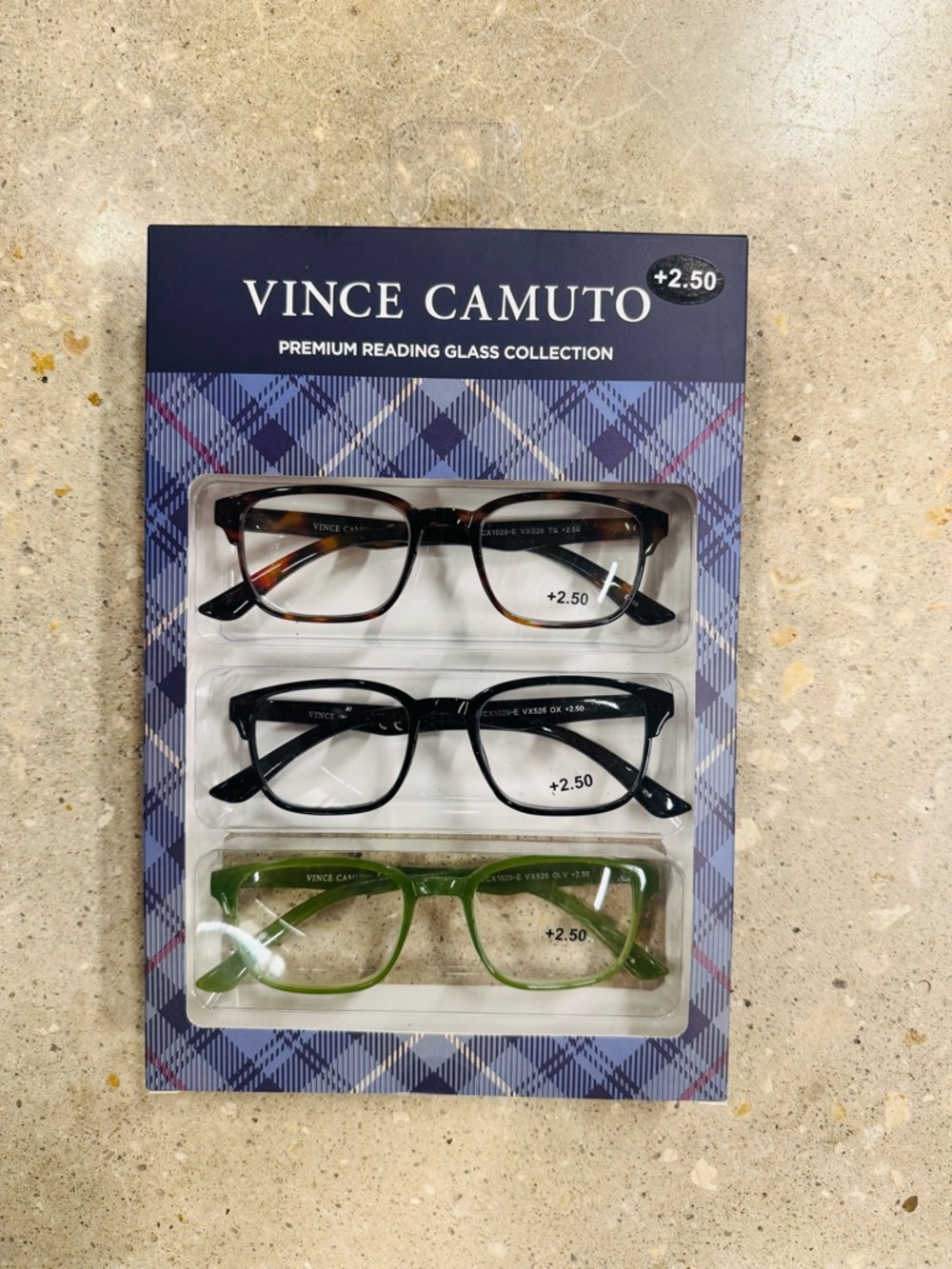 NEW VINCE CAMUTO 3-PK PREMIUM READING GLASSES READERS +2.50